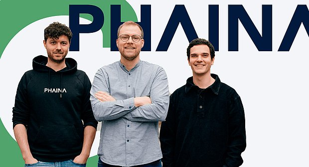 Die PHAINA Gründer und Kunden des Flying Circus Das Gründerteam der PHAINA GmbH